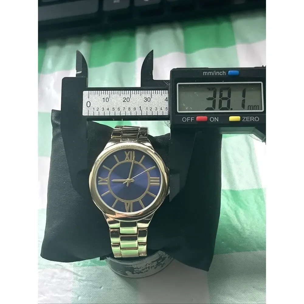 Gold Tone Blue Dial Women’s Quartz Watch